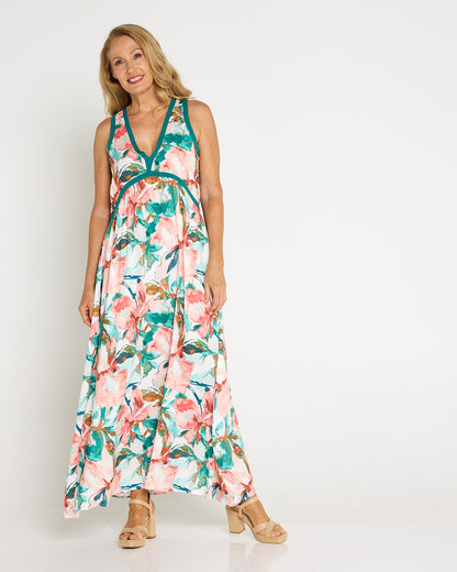 Alegria Splice Maxi Dress - Estate
