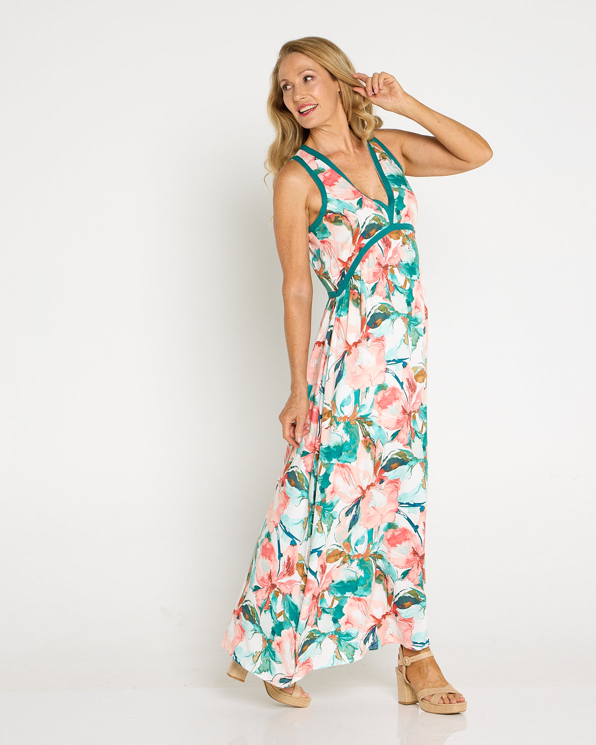 Alegria Splice Maxi Dress - Estate
