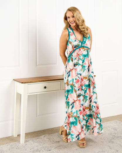 Alegria Splice Maxi Dress - Estate