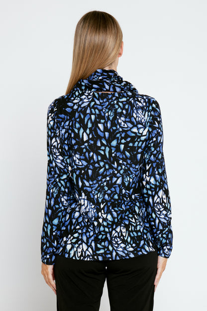 Alma Knit Top & Snood - Blue Multi Print