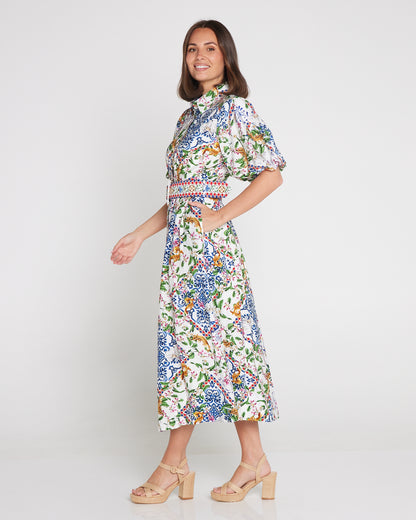 Amira Shirt Dress - Jasmine Courtyard