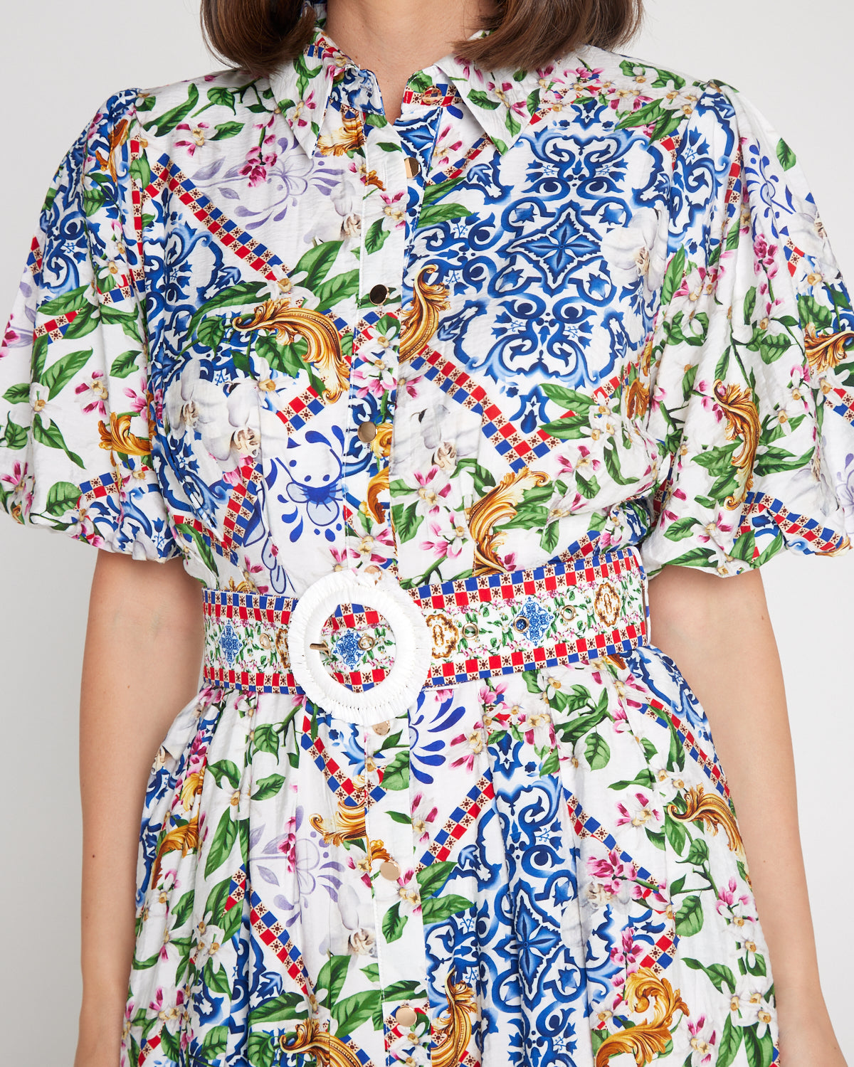 Amira Shirt Dress - Jasmine Courtyard