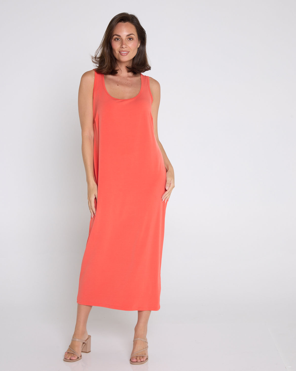 Amy Midi Stretch Slip - Black