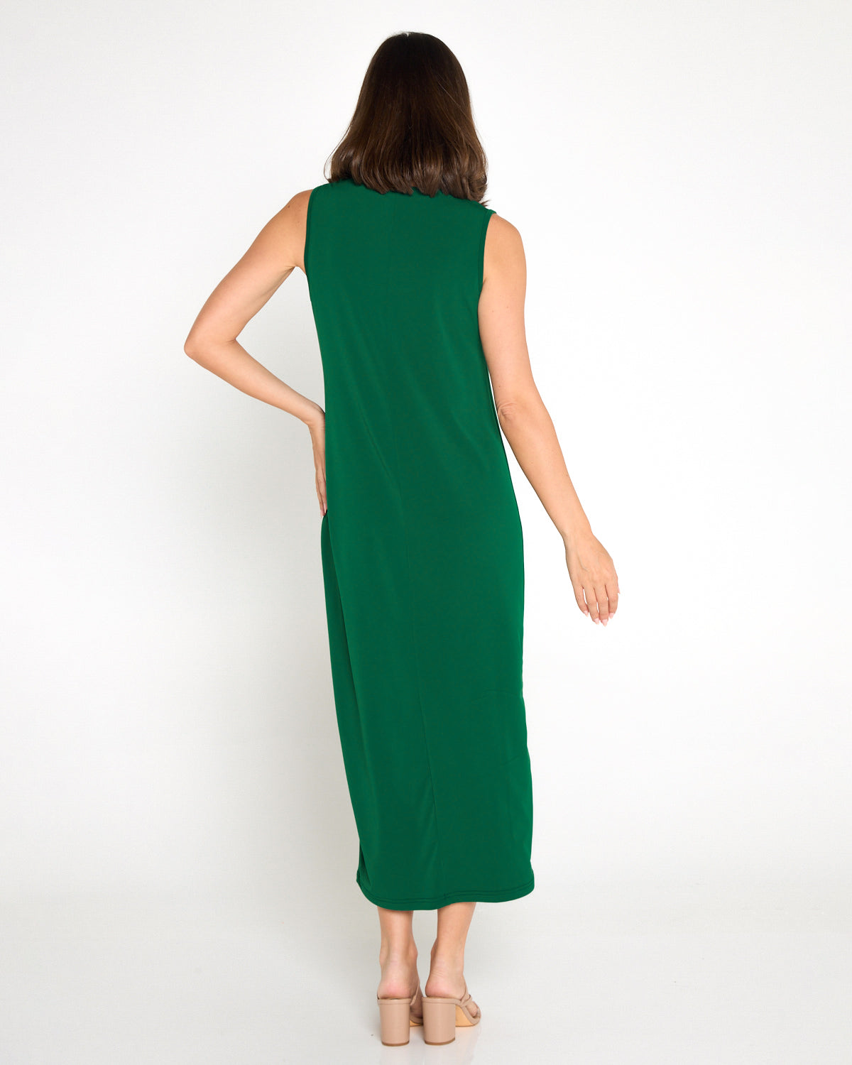 Amy Midi Stretch Slip - Emerald