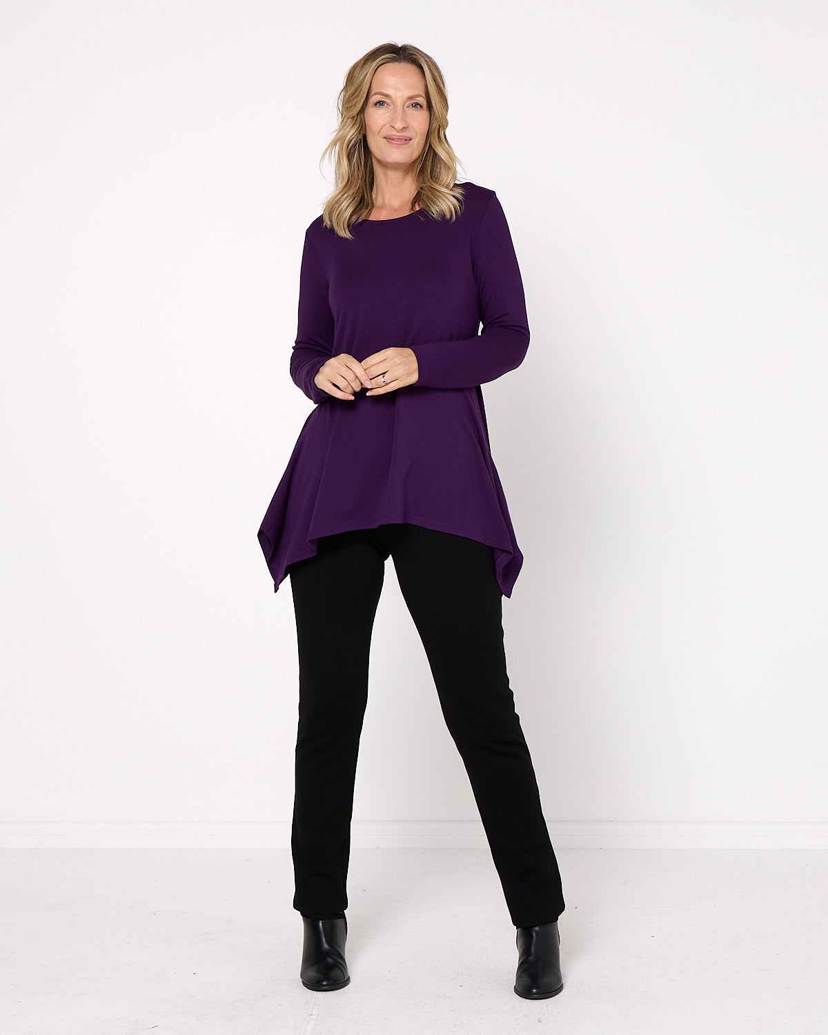 Andrea Long Sleeve Top - Purple