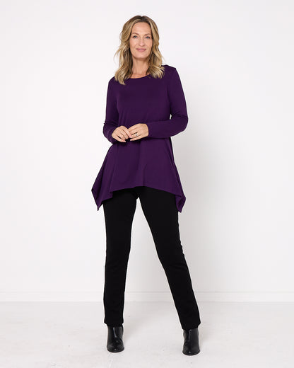 Andrea Long Sleeve Top - Purple