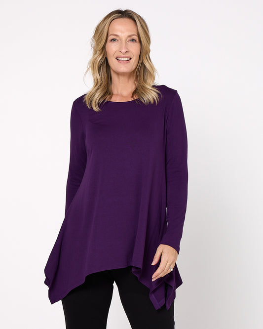 Andrea Long Sleeve Top - Purple