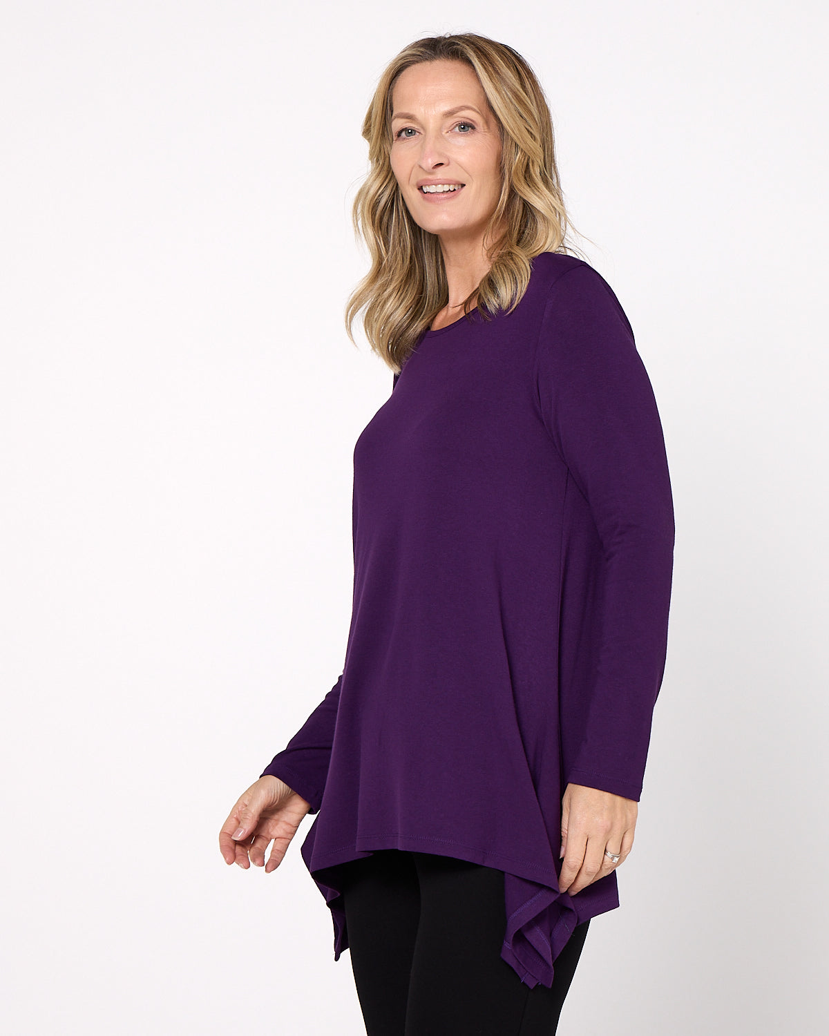 Andrea Long Sleeve Top - Purple