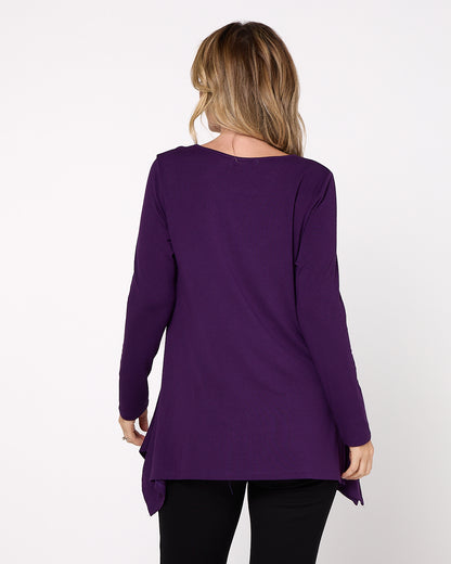 Andrea Long Sleeve Top - Purple
