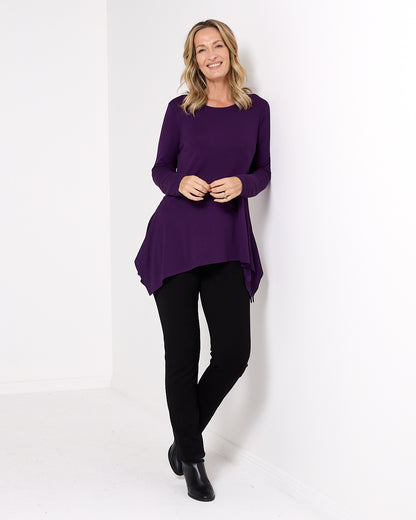Andrea Long Sleeve Top - Purple