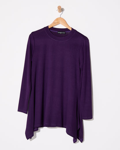 Andrea High Neck Swing Top - Purple