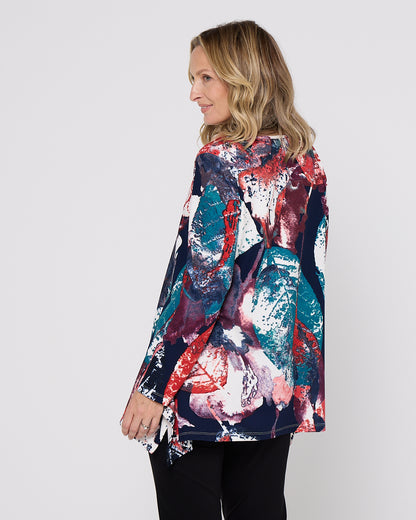 Andrea Top - Navy Print