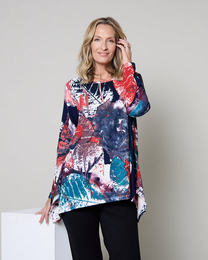 Andrea Top - Navy Print