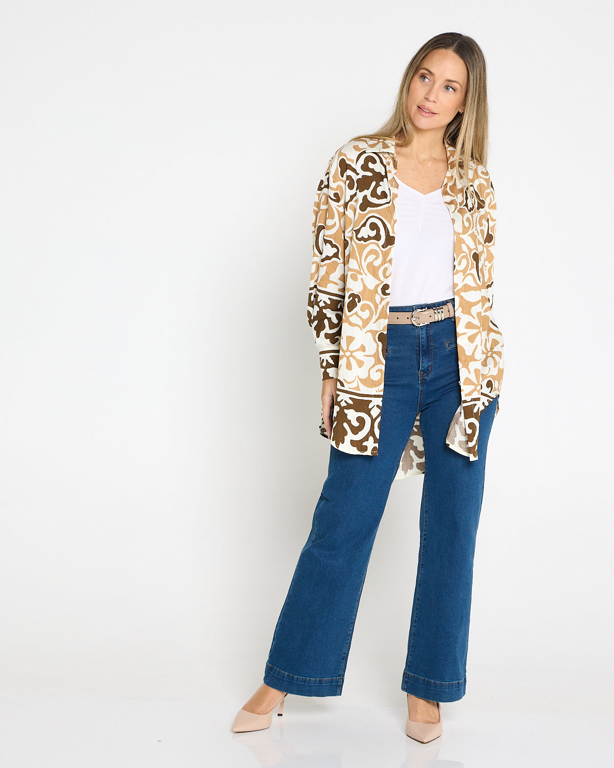Aloha Shirt & Pants Set - Caramel Choc