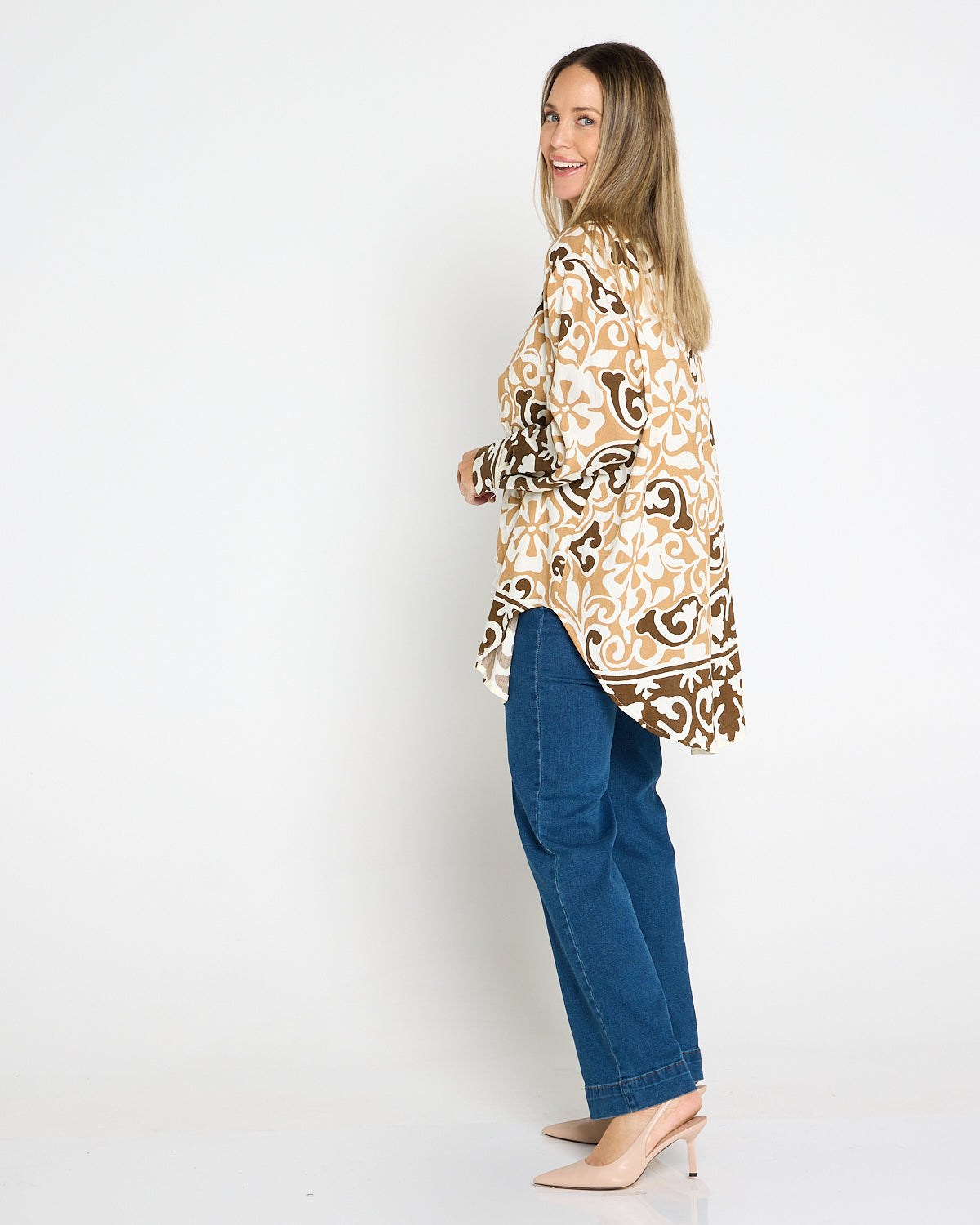 Aloha Shirt & Pants Set - Caramel Choc