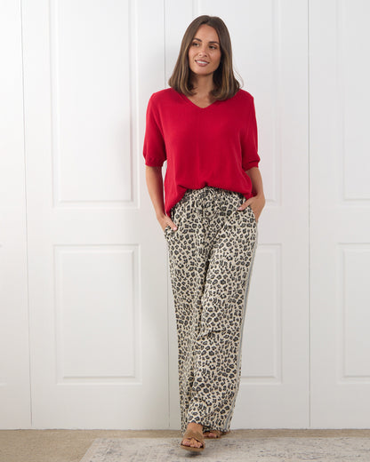 Marinda Pants - Leopard Print