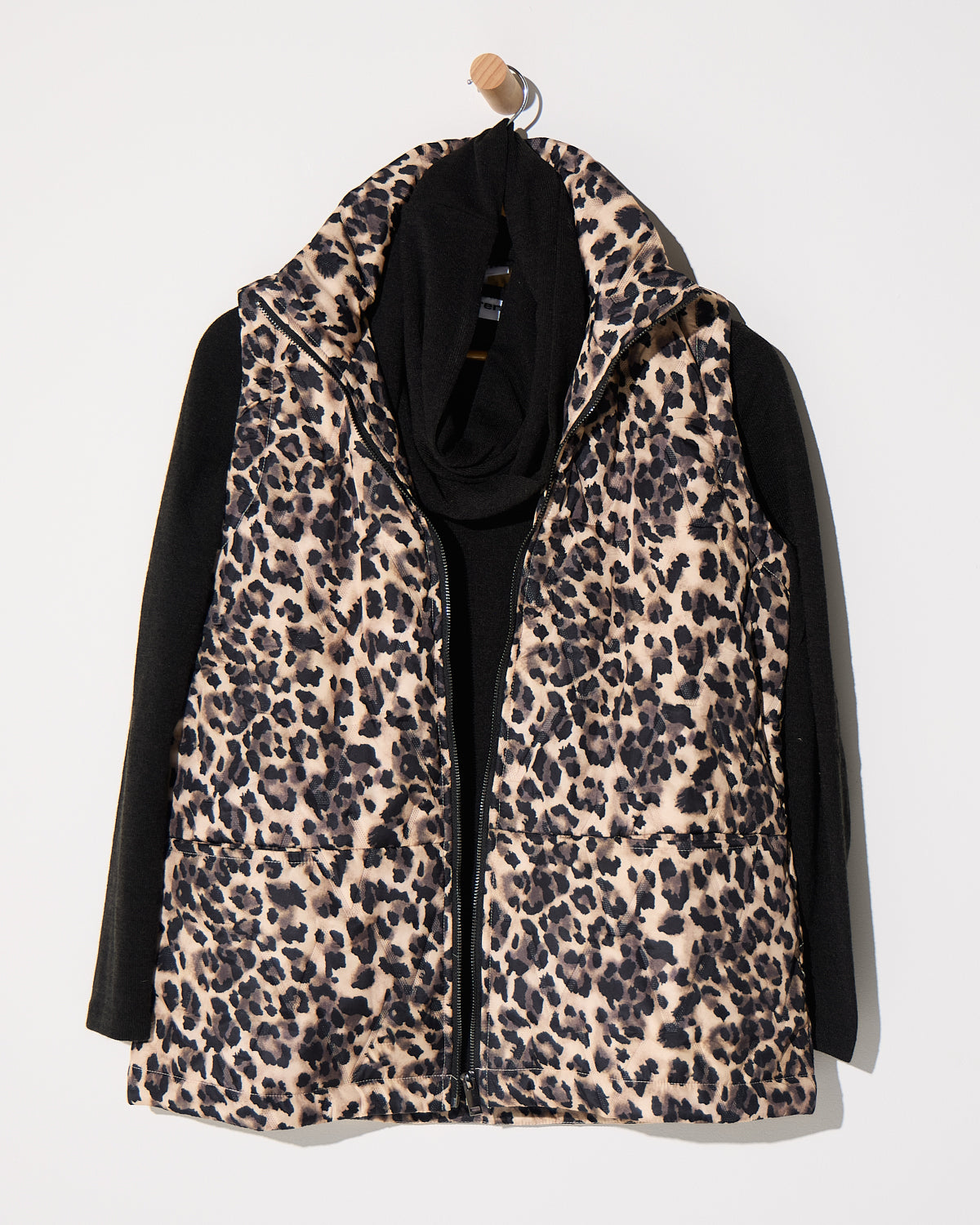 Katoomba Puffer Vest  - Leopard Print