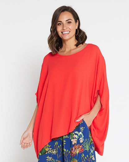 Kuala Lumpur Top - Bright Red