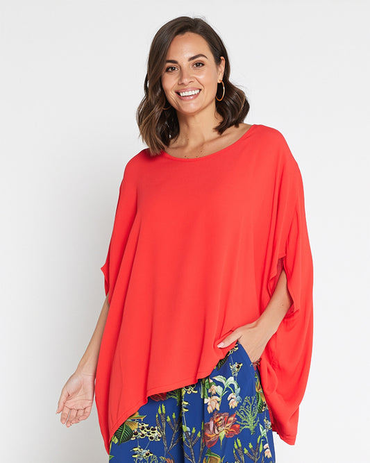 Kuala Lumpur Top - Bright Red