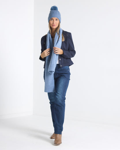 Ashland Scarf & Beanie - Blue