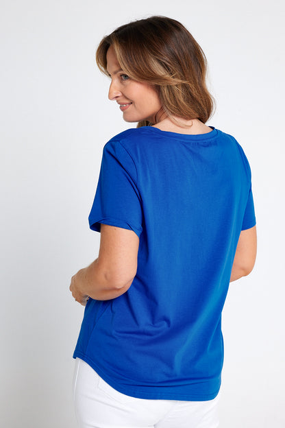 Ashley Cotton T-Shirt - Royal Blue