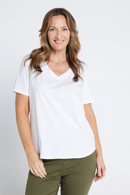 Ashley Cotton T-Shirt - White