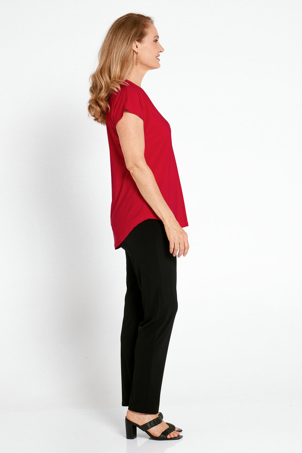 Ashlyn Top - Ruby Red  Mature Women's Smart-Casual Clothes