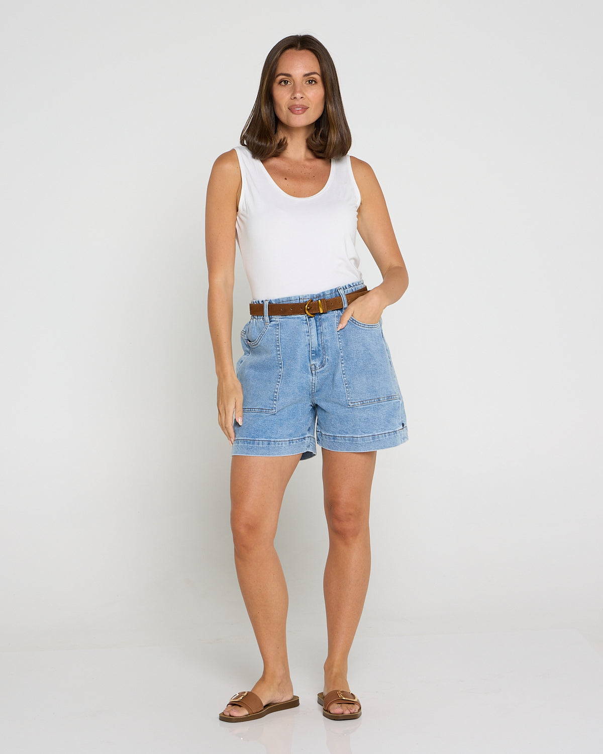 Atlas Denim Short - Mid Blue Wash