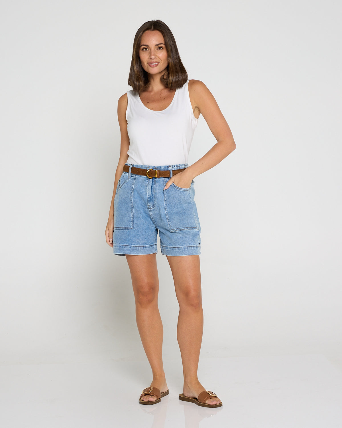 Atlas Denim Short - Mid Blue Wash