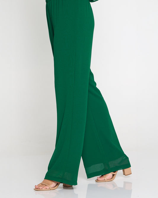 Rendezvous Chiffon Pants - Emerald