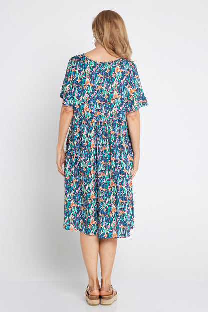 Avery Cotton Dress - Snapdragon Floral