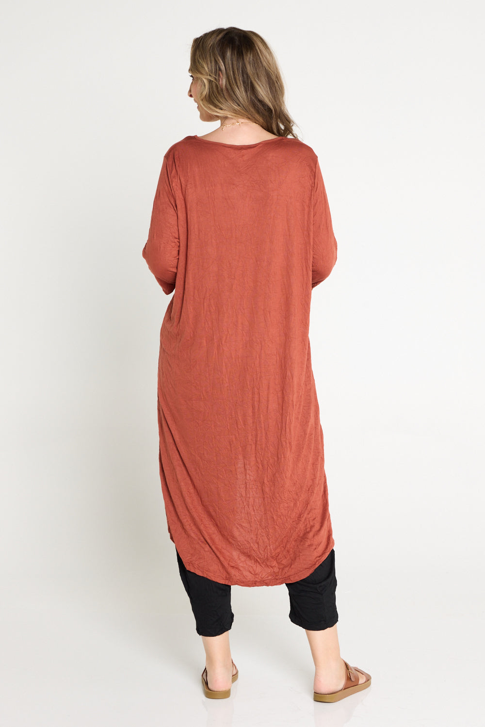 Ayana Cotton Tunic Top - Tan