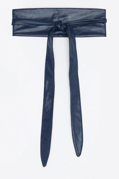 Wrap and Tie Belt - Navy