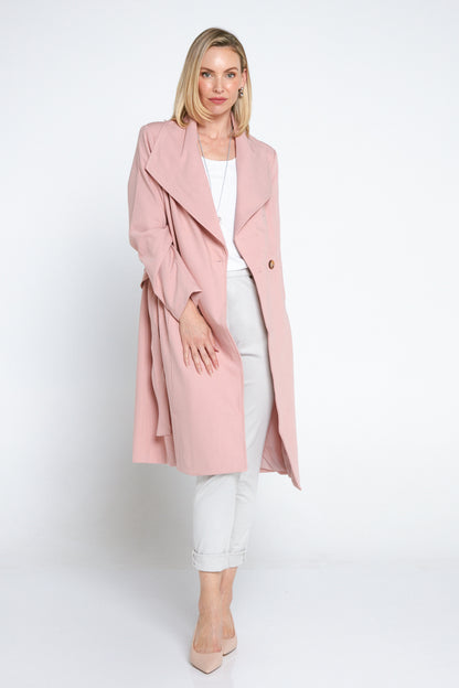 Christina Wrap Coat - Pink