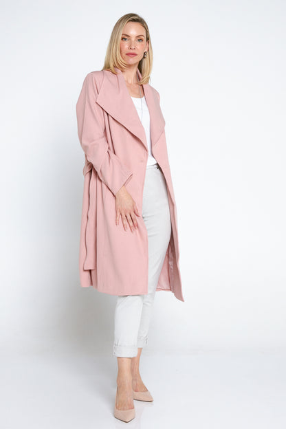 Christina Wrap Coat - Pink