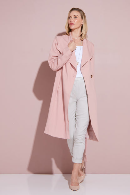 Christina Wrap Coat - Pink