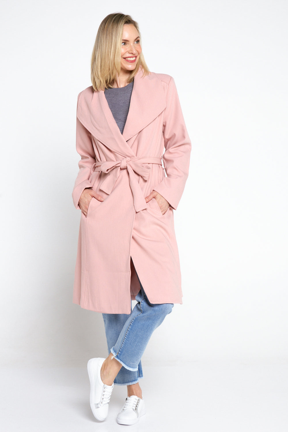 Christina Wrap Coat Pink TULIO Fashion