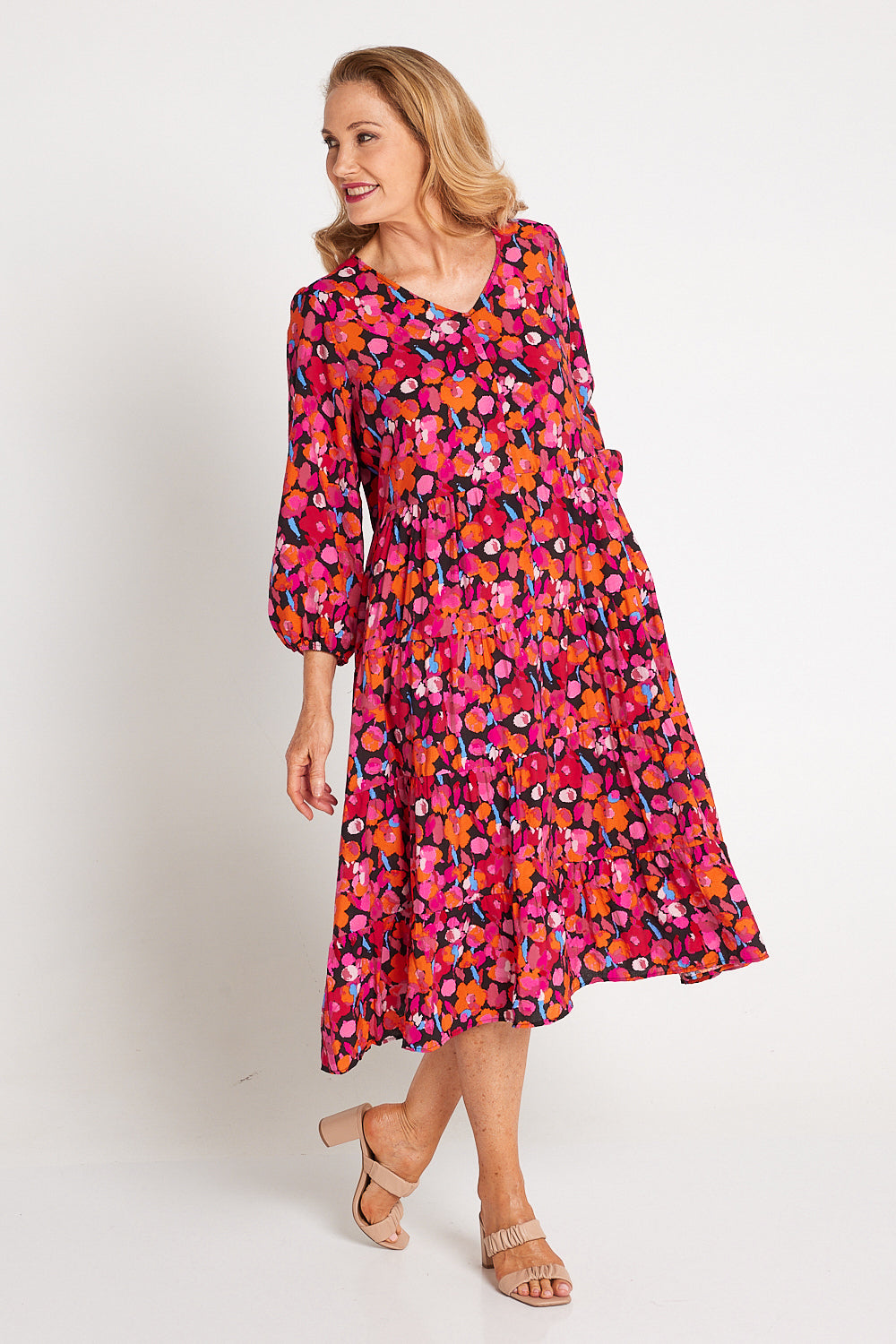 Janie Dress - Brushed Floral | Betty Basics Clothes for Summer – TULIO ...