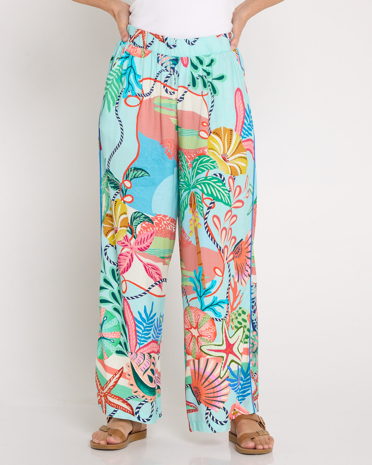 Rio Reef Pant - Tropical Beach Print
