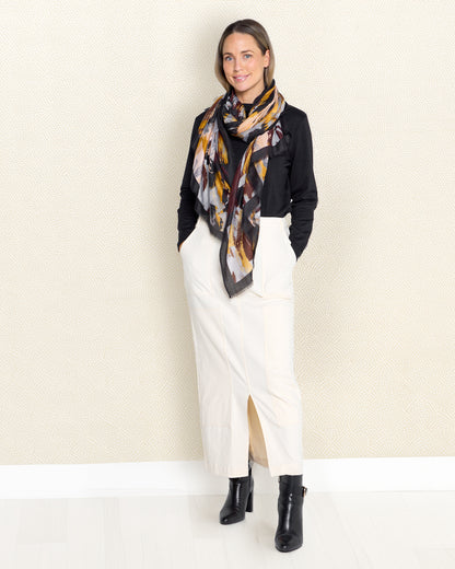 Evie Stretch Drill Skirt - Milk
