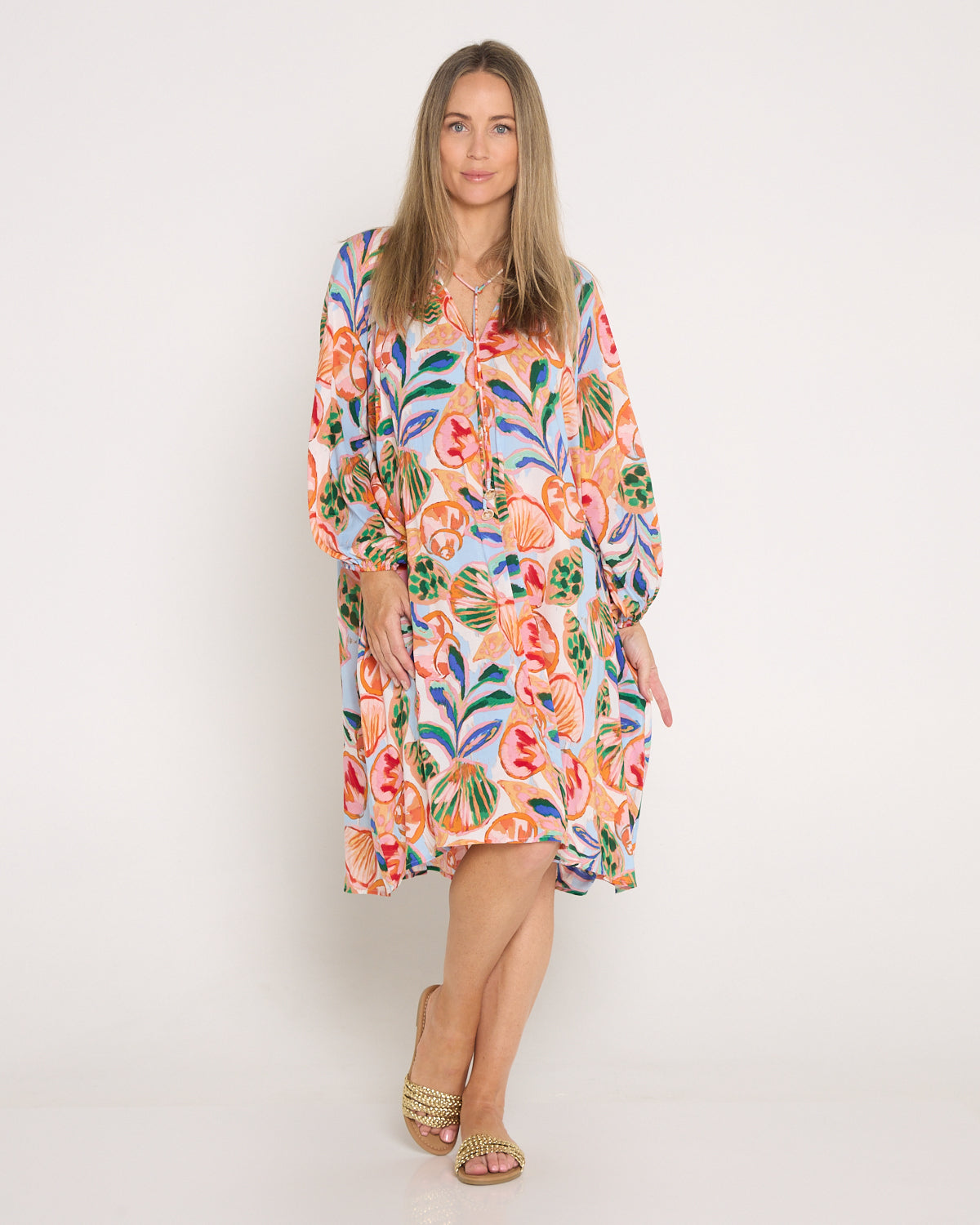 Baja Relaxed Dress - Tide