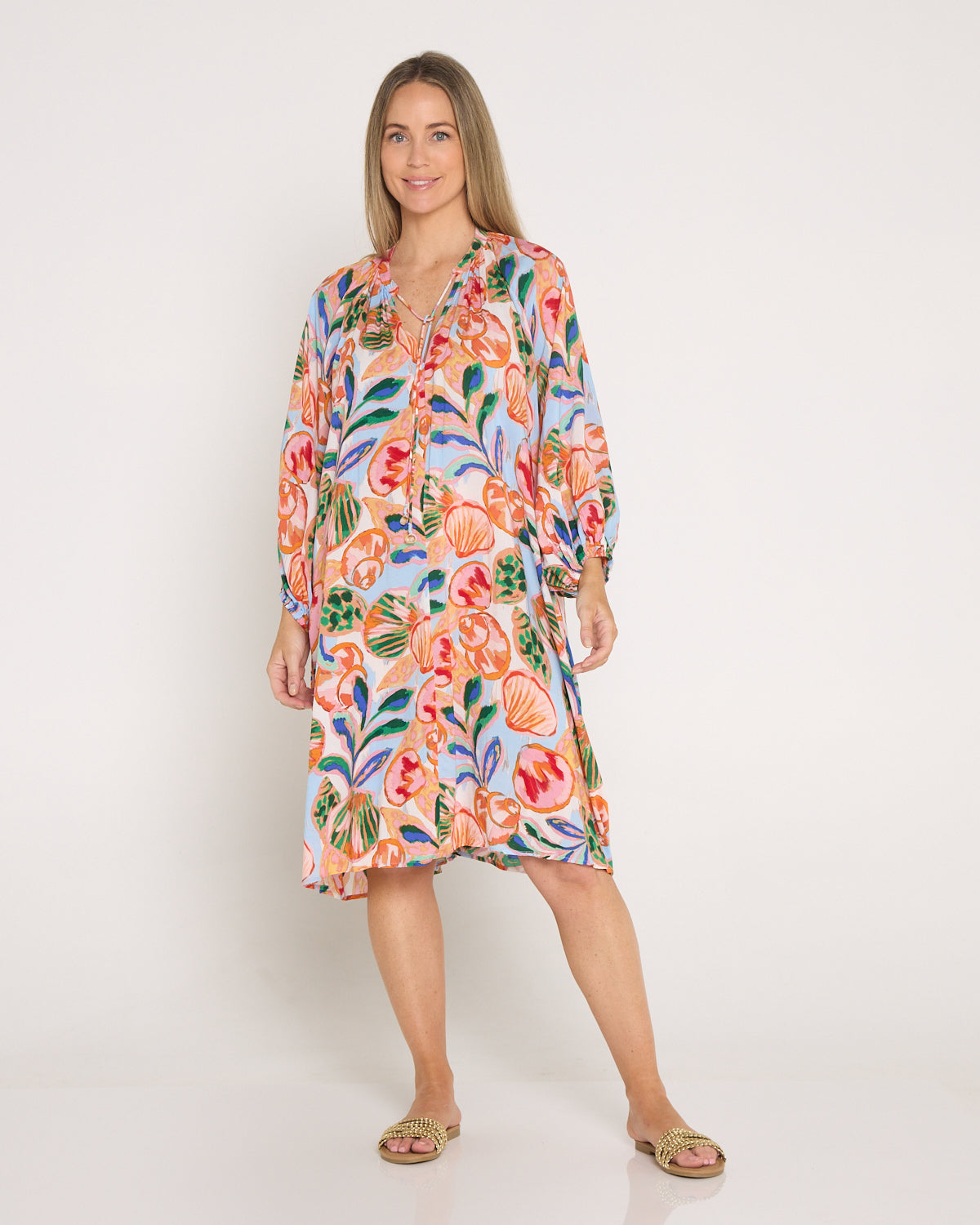 Baja Relaxed Dress - Tide