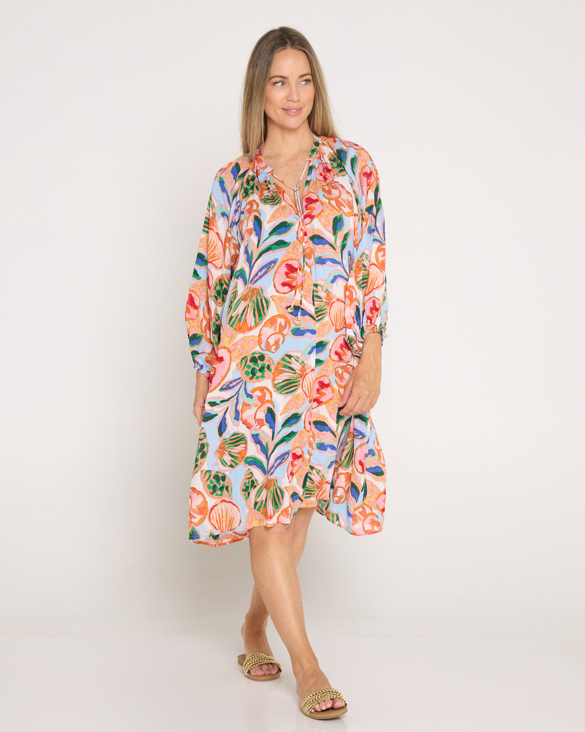Baja Relaxed Dress - Tide