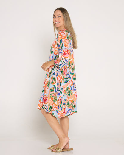 Baja Relaxed Dress - Tide
