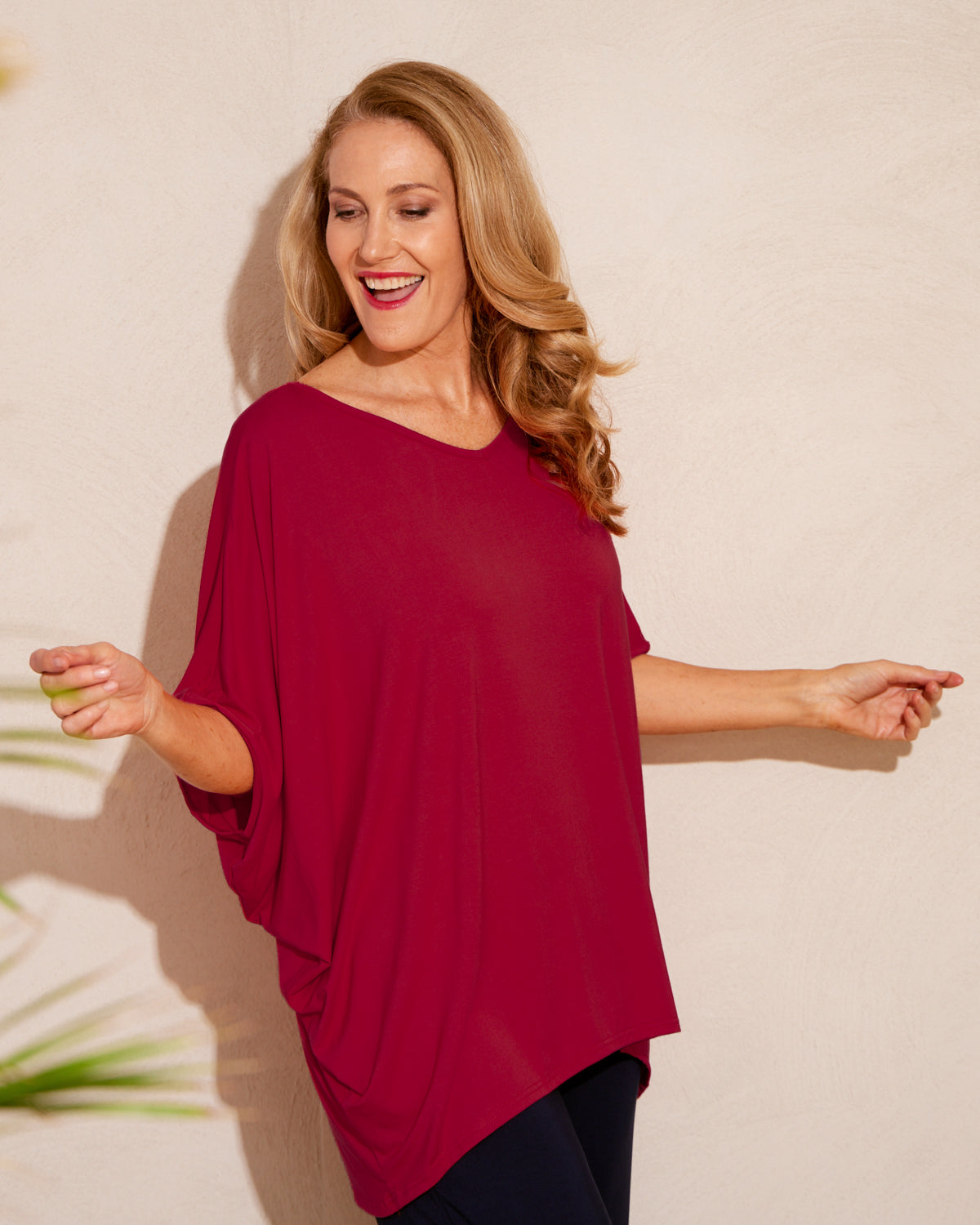 Alana Bamboo Top - Maroon