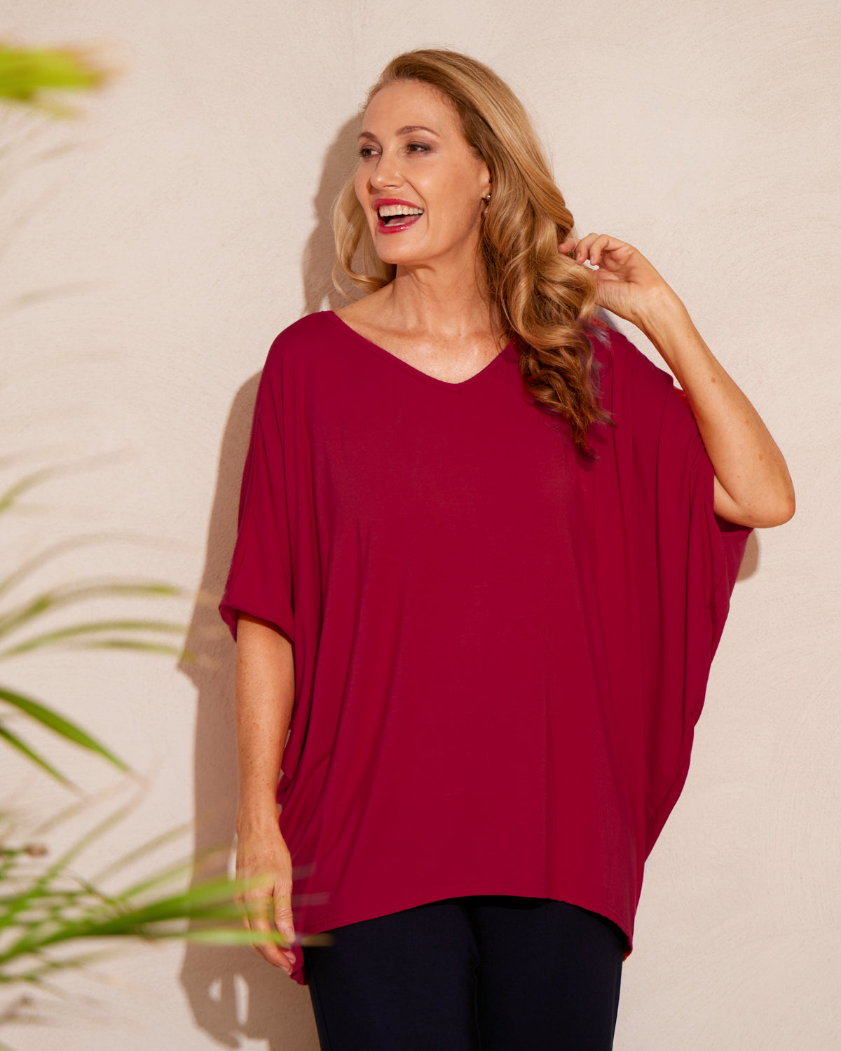 Alana Bamboo Top - Maroon