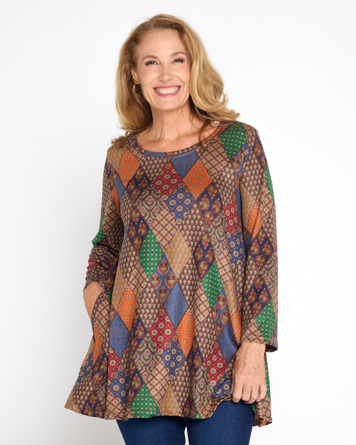 Barb Knit Top - Bohemian Tiles