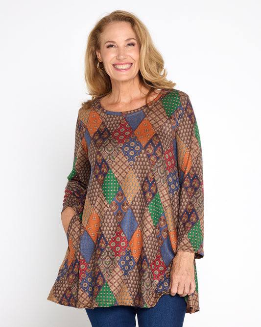 Barb Knit Top - Bohemian Tiles
