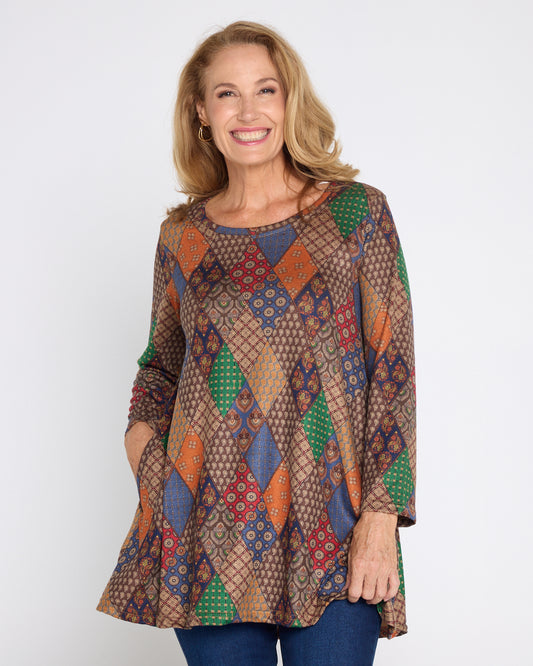 Barb Knit Top - Bohemian Tiles