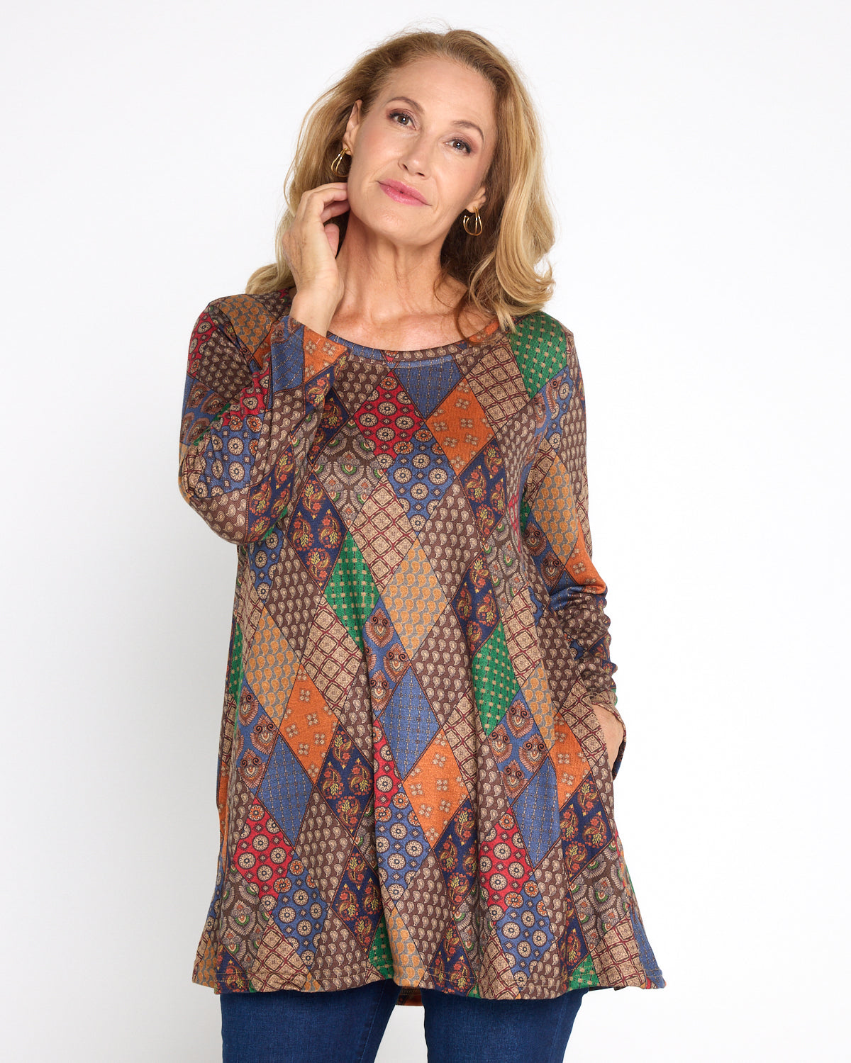 Barb Knit Top - Bohemian Tiles